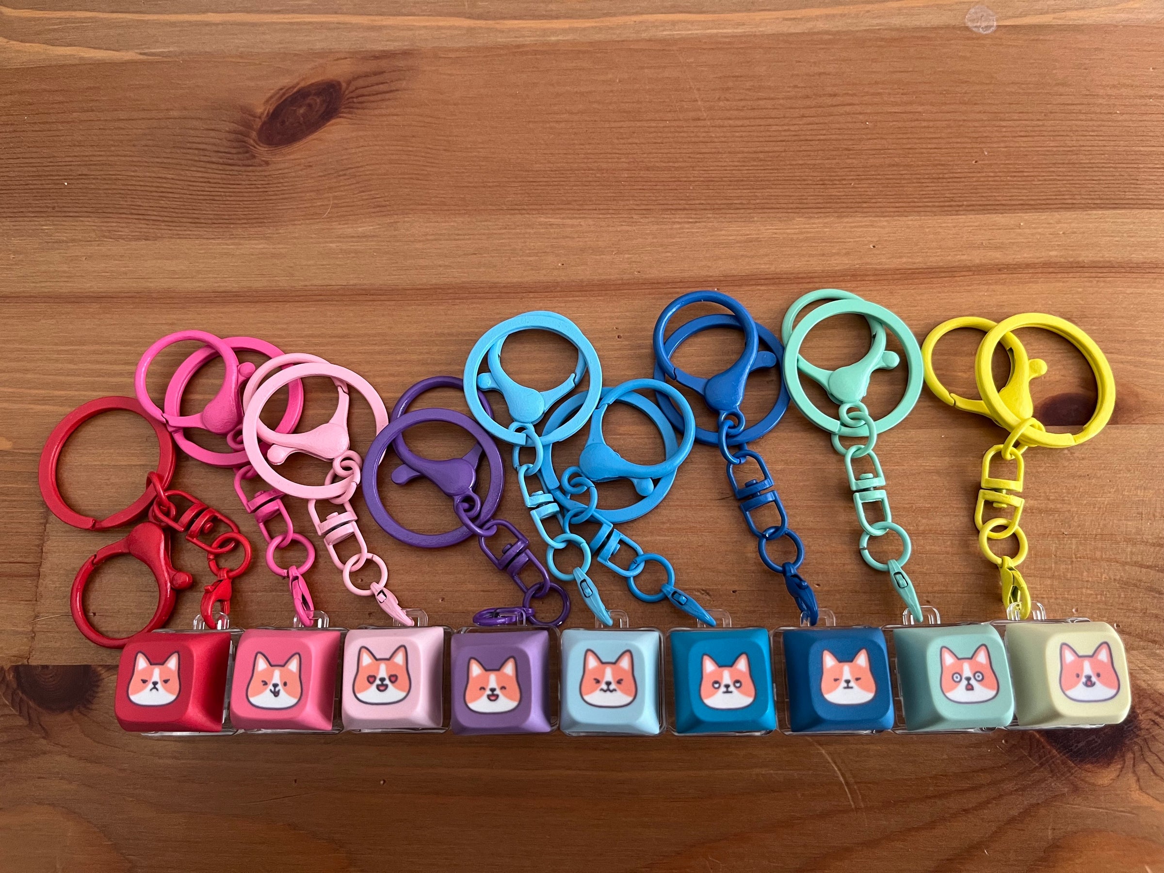 Corgi Keycap Keychains | The Knotty Corgi